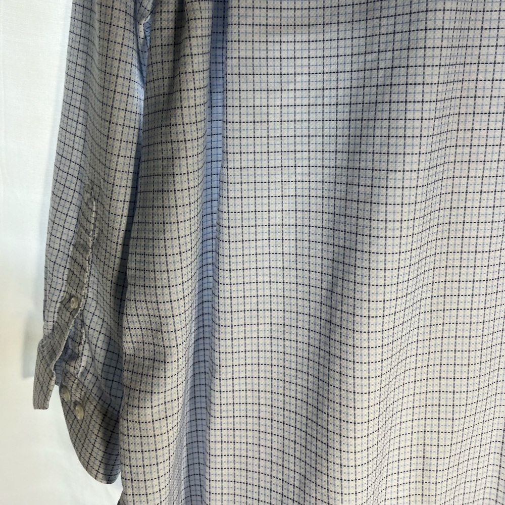 Rochester White and Blue Stripes Size 19 36/37T Button Down Suit Shirt - Picture 9 of 12